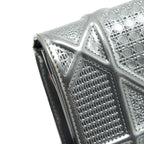 DIOR DIORAMA WALLET ON CHAIN METALLIC SILVER SHW