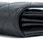 CHANEL CLASSIC FLAP LONG WALLET CAVIAR BLACK GHW