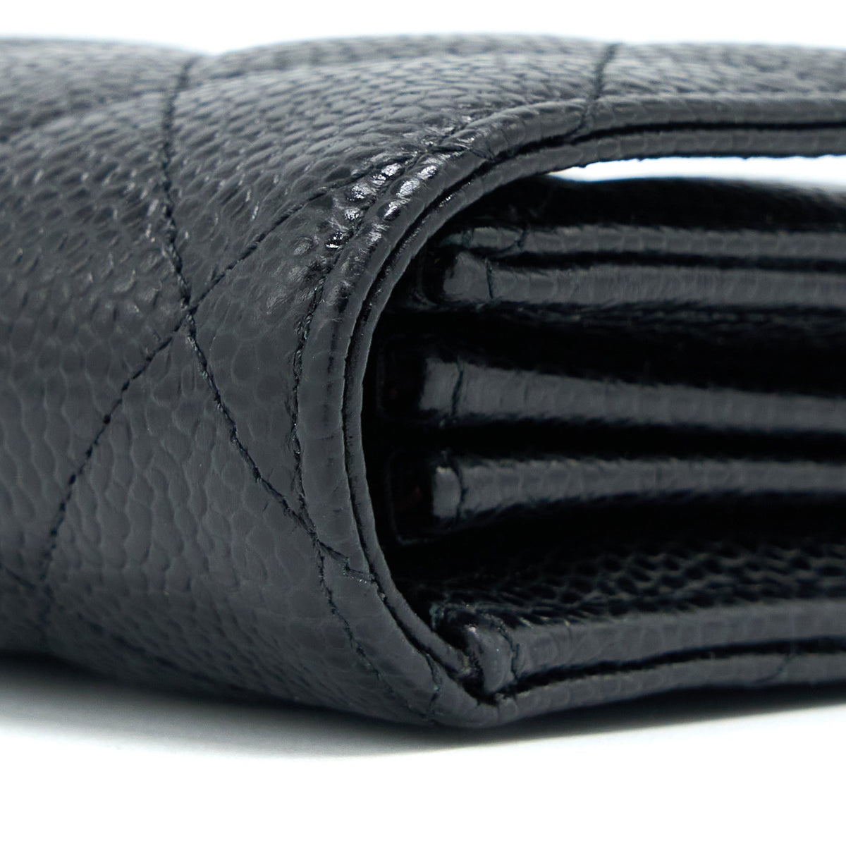 CHANEL CLASSIC FLAP LONG WALLET CAVIAR BLACK GHW