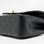 CHANEL SMALL CLASSIC DOUBLE FLAP BAG CAVIAR BLACK GHW (MICROCHIP)