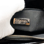 CHANEL SMALL GABRIELLE HOBO BAG WITH TOP HANDLE CROC-EMBOSSED CALFSKIN BLACK MULTICOLOUR HARDWARE