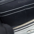 DIOR DIORAMA WALLET ON CHAIN METALLIC SILVER SHW