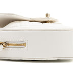CHANEL 22S HEART BAG LAMBSKIN WHITE LGHW (MICROCHIP)