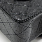 CHANEL SMALL CLASSIC DOUBLE FLAP BAG CAVIAR BLACK GHW (MICROCHIP)