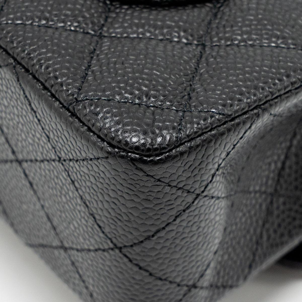 CHANEL SMALL CLASSIC DOUBLE FLAP BAG CAVIAR BLACK GHW (MICROCHIP)