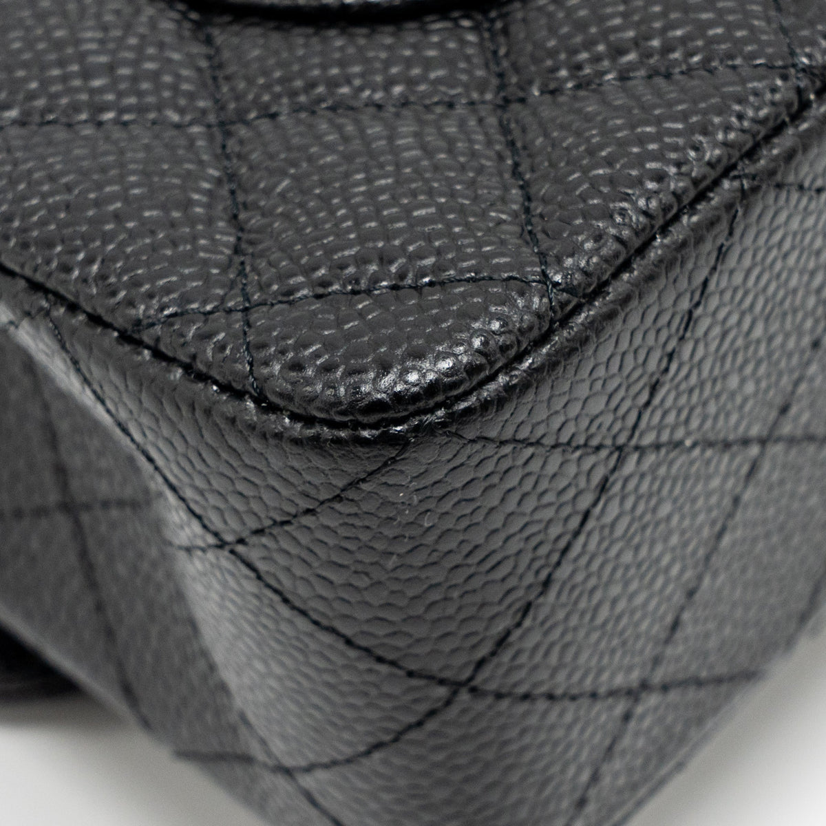 CHANEL SMALL CLASSIC DOUBLE FLAP BAG CAVIAR BLACK GHW (MICROCHIP)