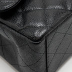 CHANEL MAXI CLASSIC DOUBLE FLAP BAG CAVIAR BLACK GHW