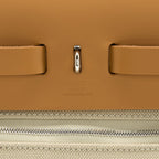 HERMES HERBAG ZIP 31 BAG CANVAS BRETON/NATURAL SABLE/NATA SHW
