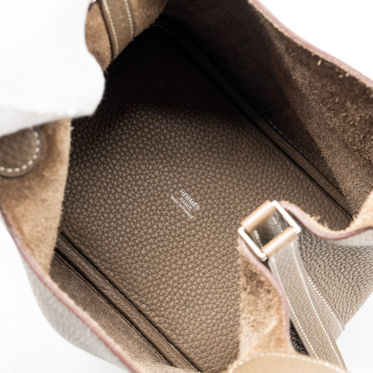 Hermes picotin 18 lock bag clemence Etoupe SHW