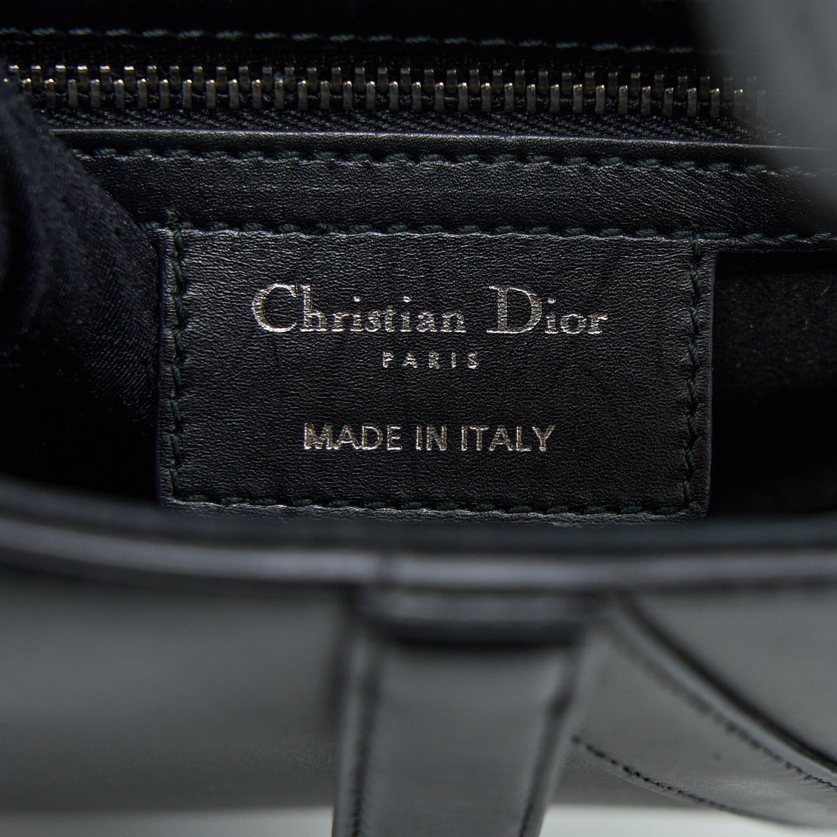 DIOR MEDIUM SADDLE BAG CALFSKIN BLACK SHW