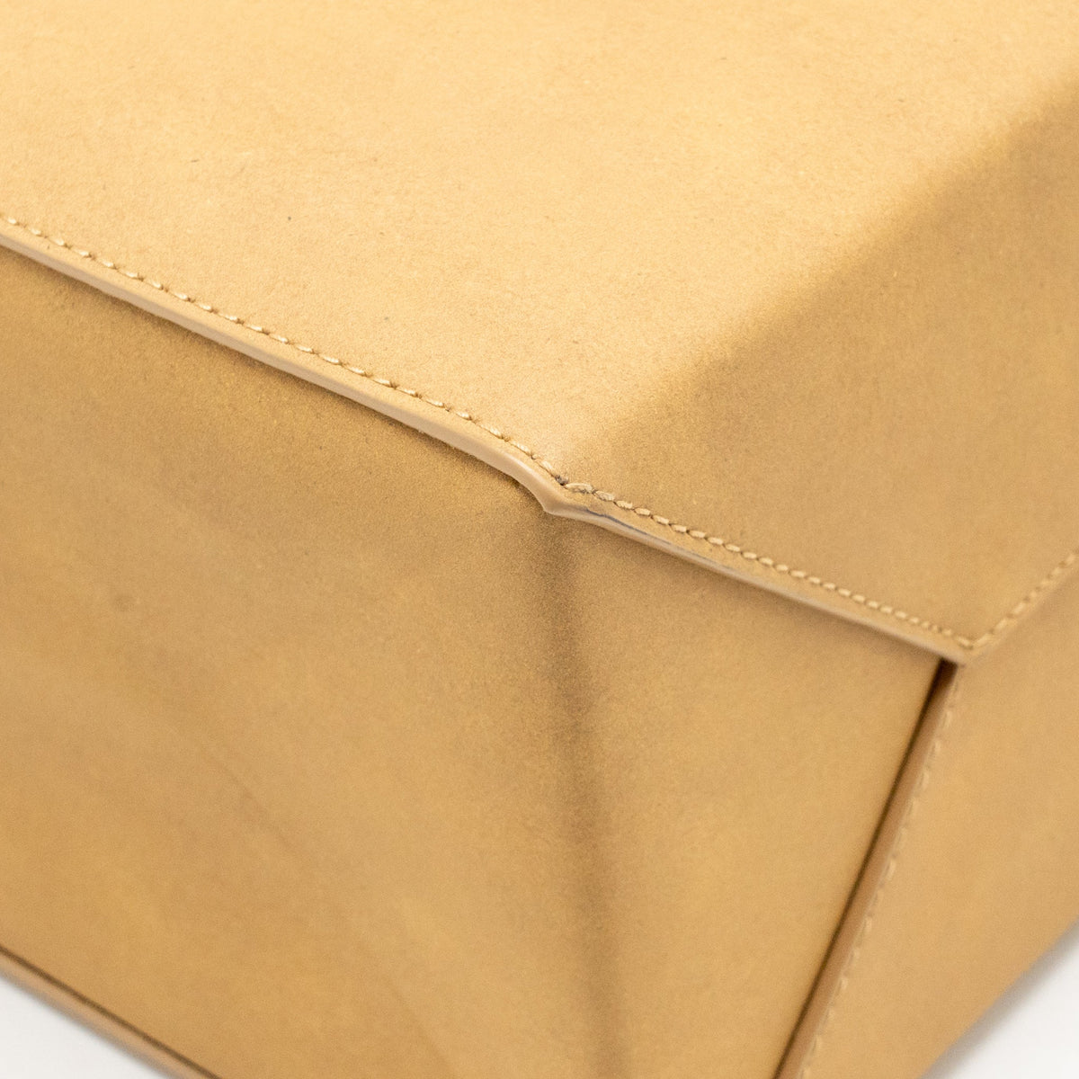 Bottega Veneta Small Raw Paper Leather Tote Bag Calfskin Kraft Beige