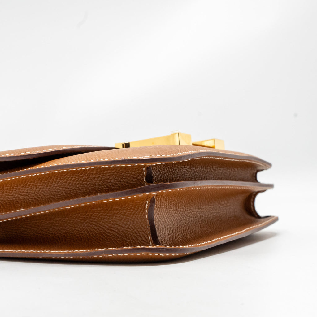 Hermes Mini Constance Epsom Gold GHW