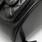 CHANEL TRIPLE PACK DUMA BACKPACK CAVIAR BLACK LGHW (MICROCHIP)