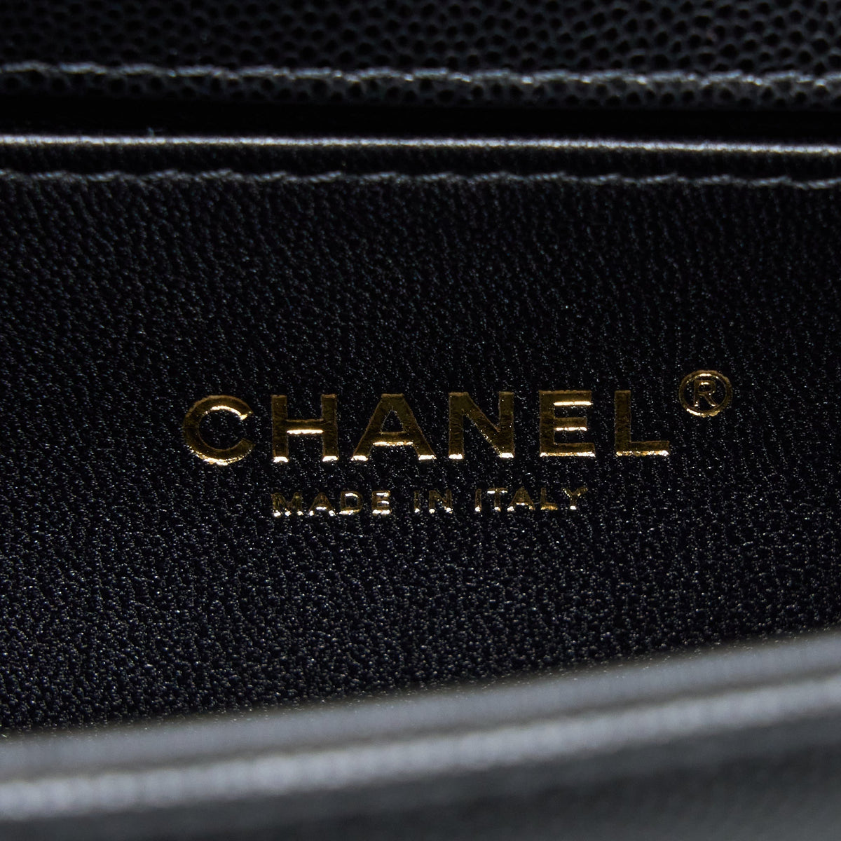 CHANEL SMALL BOY BAG CAVIAR BLACK GHW (MICROCHIP )
