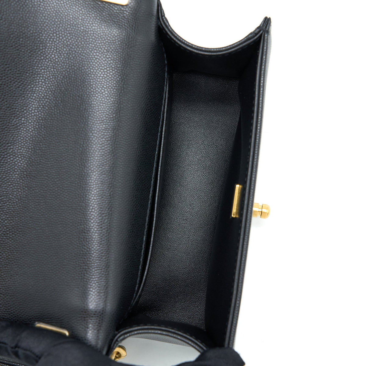 CHANEL SMALL BOY BAG CAVIAR BLACK GHW (MICROCHIP )