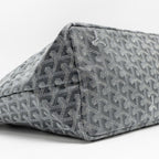 GOYARD SAINT LOUIS PM TOTE BAG GOYARDLINE CANVAS GREY SHW