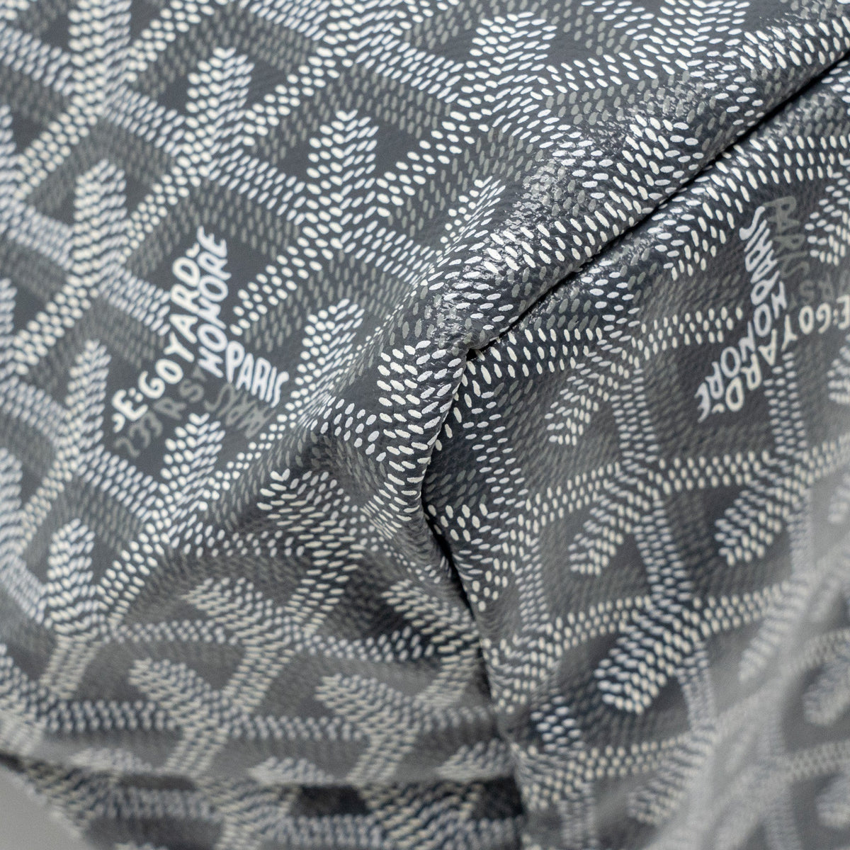 GOYARD SAINT LOUIS PM TOTE BAG GOYARDLINE CANVAS GREY SHW
