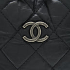 CHANEL GABRIELLE BACKPACK MEDIUM QUILTED CALFSKIN BLACK GOLD/SLIVER HW