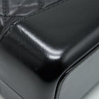 CHANEL GABRIELLE BACKPACK MEDIUM QUILTED CALFSKIN BLACK GOLD/SLIVER HW
