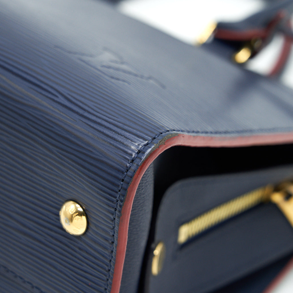 LOUIS VUITTON EPI LEATHER TOTE BAG NAVY