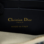 DIOR SADDLE POUCH WITH CHAIN BLUE DIOR OBLIQUE JACQUARD GHW