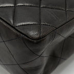 CHANEL VINTAGE JUMBO CLASSIC DOUBLE FLAP BAG LAMBSKIN BLACK GHW