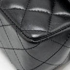 CHANEL MINI RECTANGULAR FLAP BAG LAMBSKIN BLACK LGHW