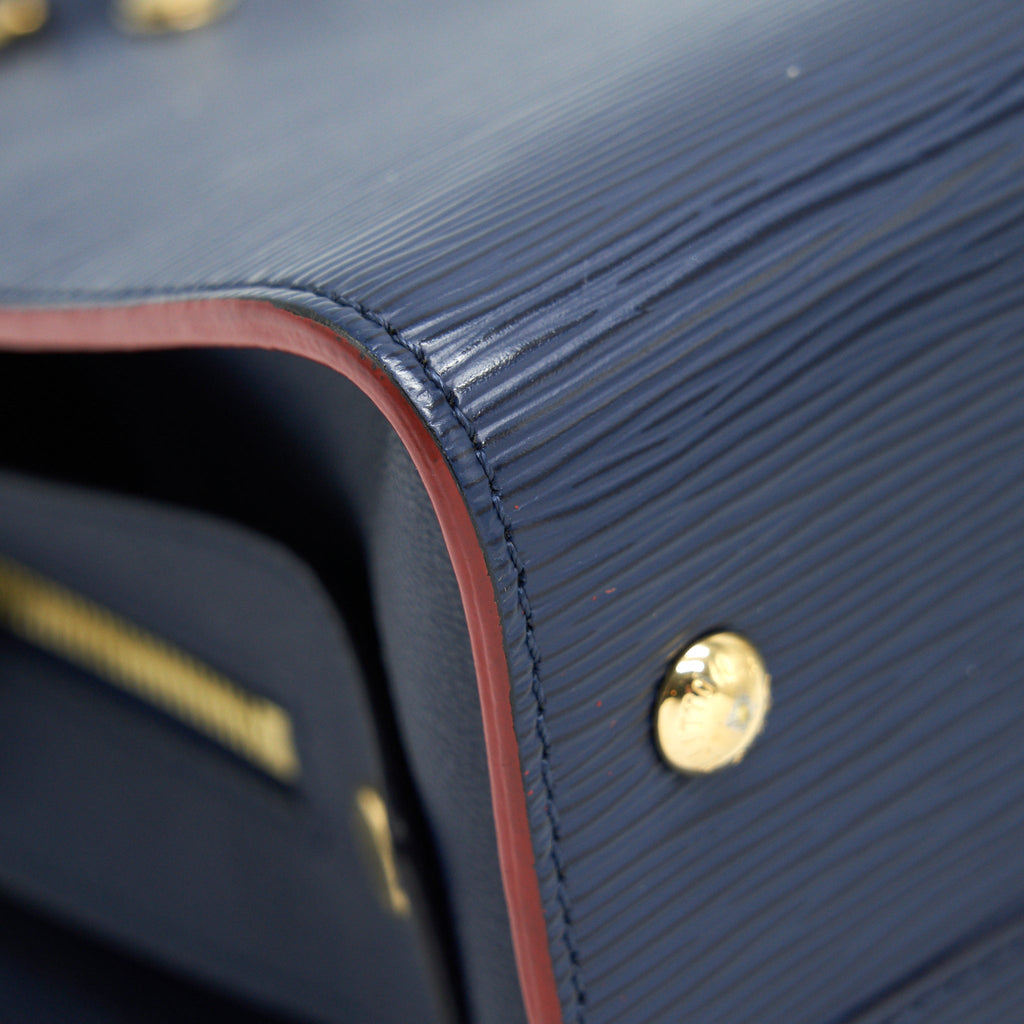 LOUIS VUITTON EPI LEATHER TOTE BAG NAVY