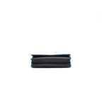 CHANEL CHEVRON WALLET ON CHAIN LAMBSKIN BLACK WITH GHW