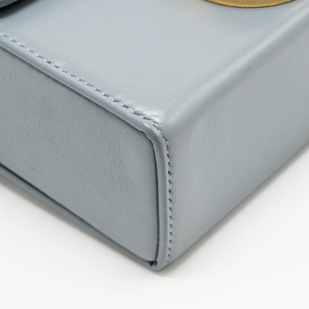 Dior 30 Montaigne Box Calfskin Blue GHW