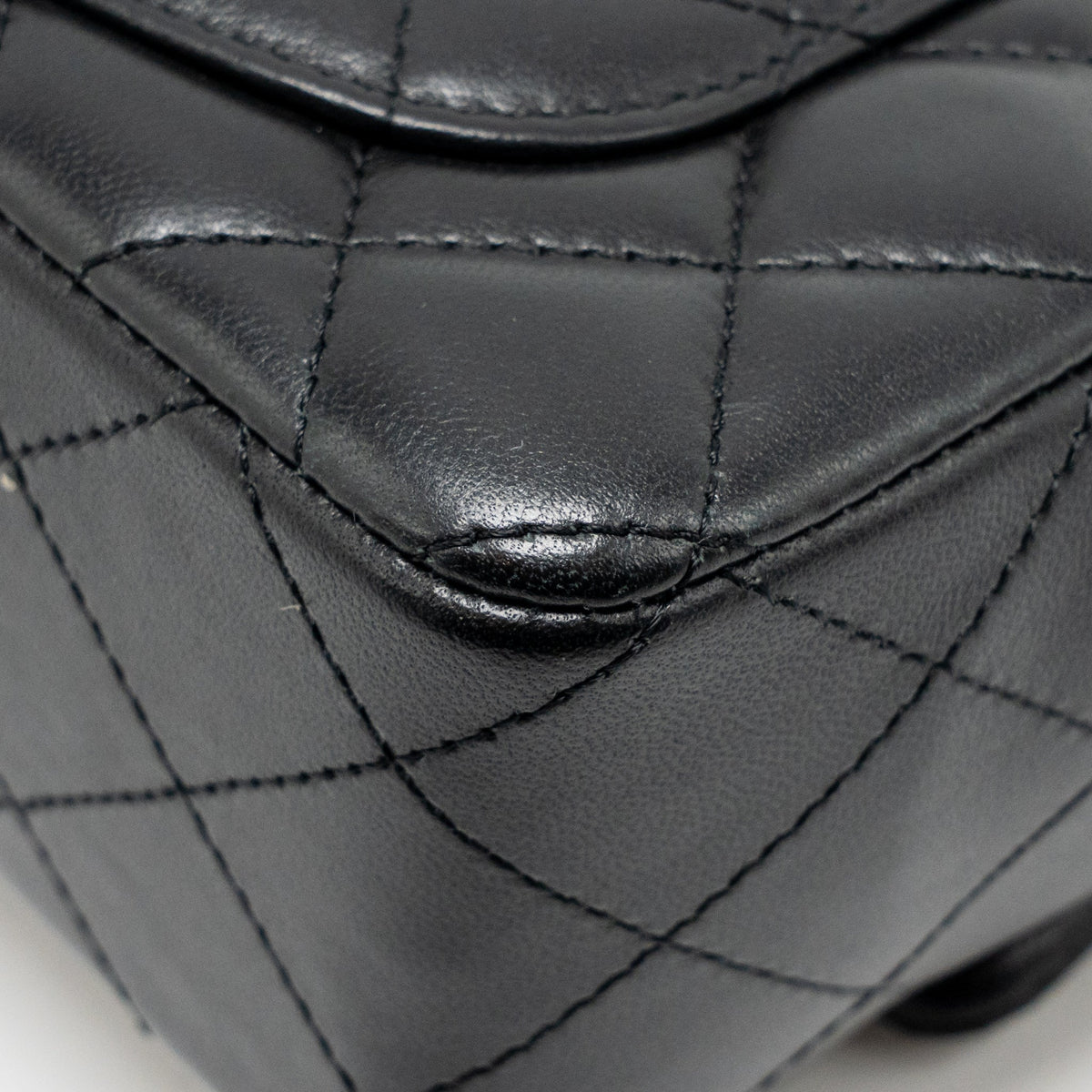 CHANEL MINI RECTANGULAR FLAP BAG LAMBSKIN BLACK LGHW