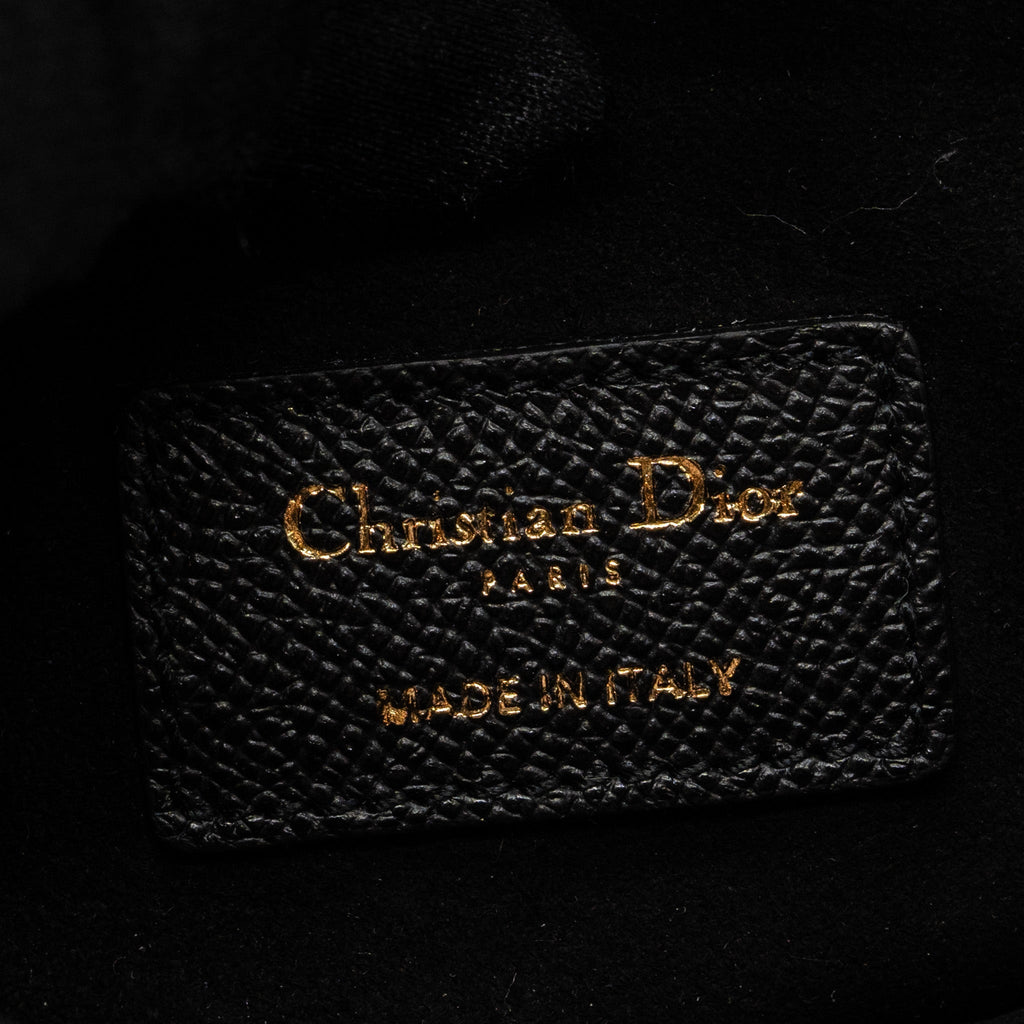 DIOR MINI SADDLE BAG CALFSKIN BLACK GHW
