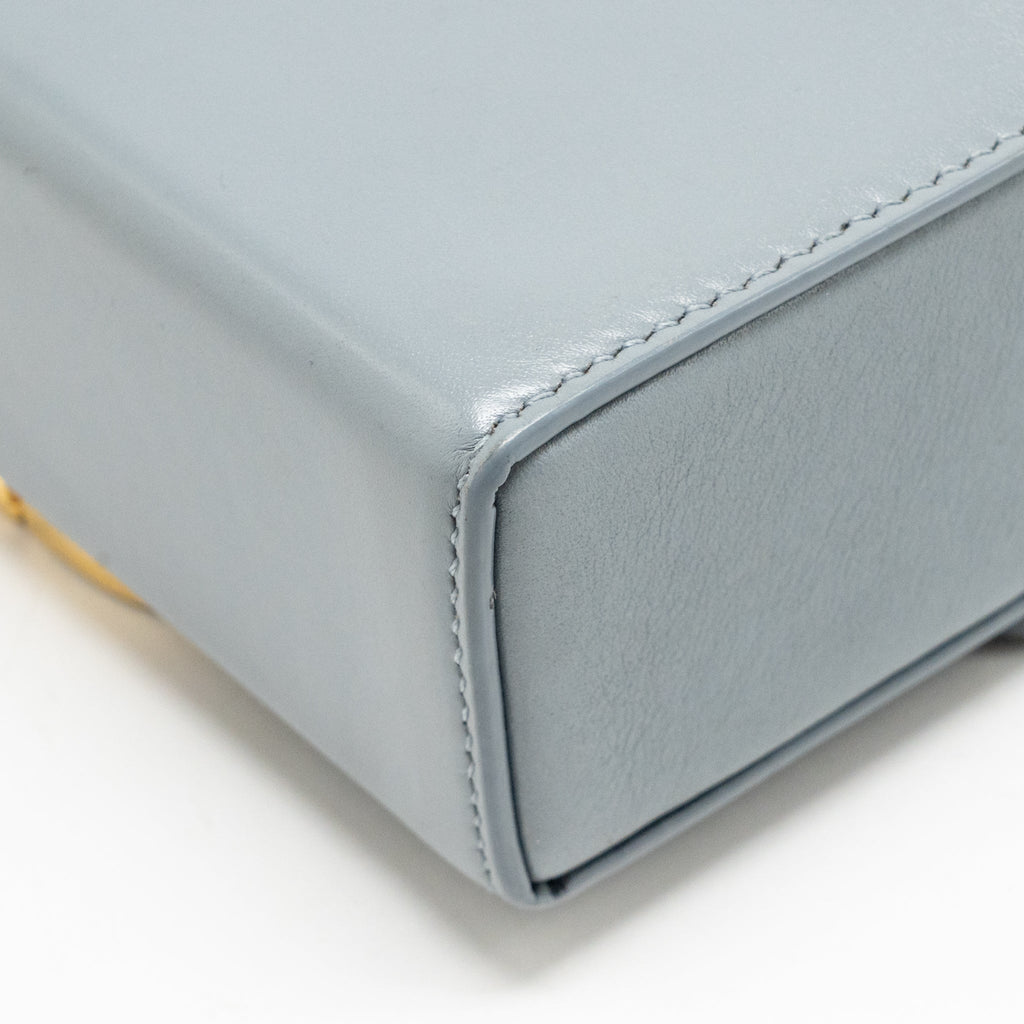Dior 30 Montaigne Box Calfskin Blue GHW