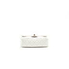 CHANEL PEARL CRUSH RECTANGULAR MINI FLAP BAG WHITE