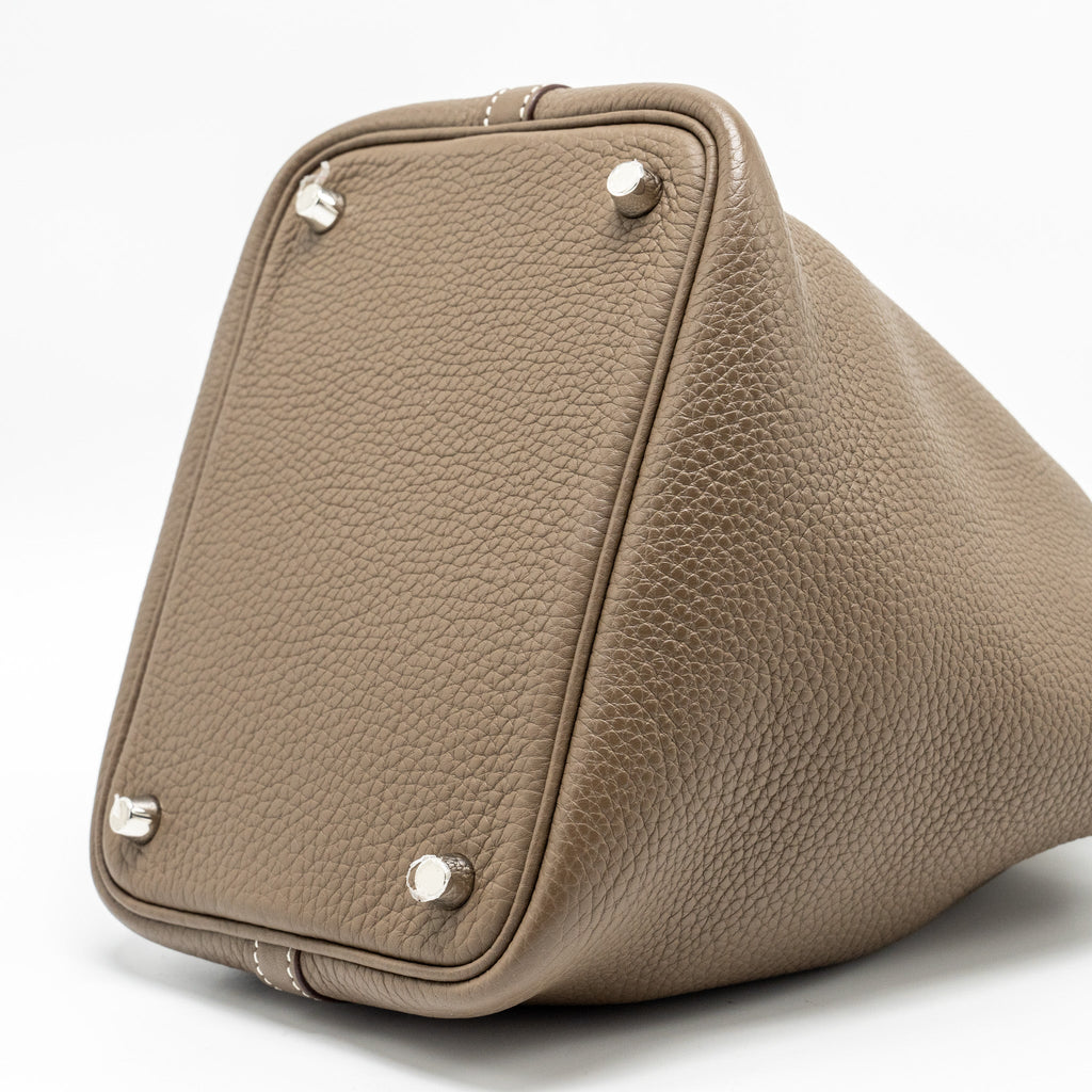Hermes picotin 18 lock bag clemence Etoupe SHW