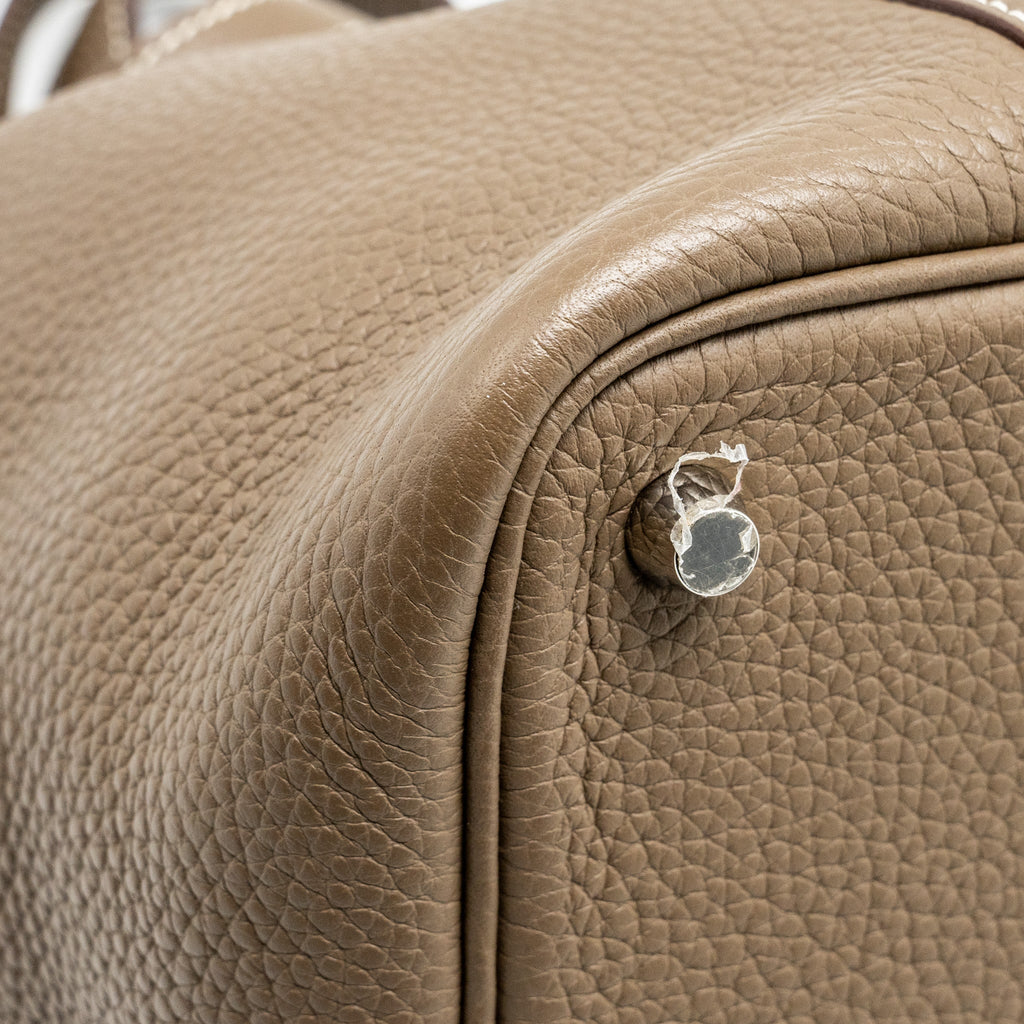 Hermes picotin 18 lock bag clemence Etoupe SHW