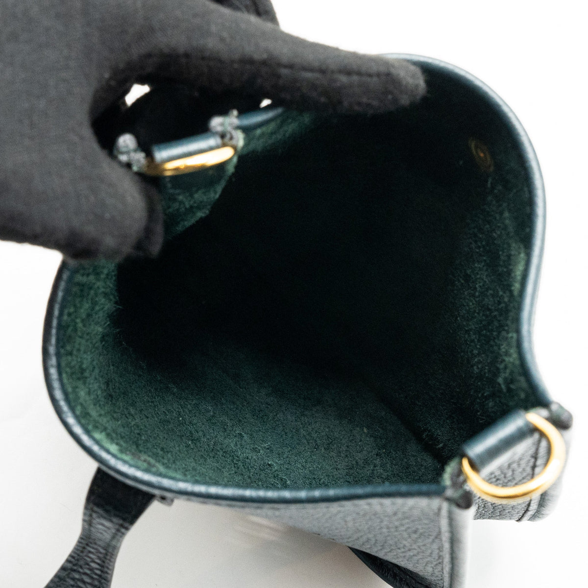 Hermes mini evelyne clemence vert cypres GHW