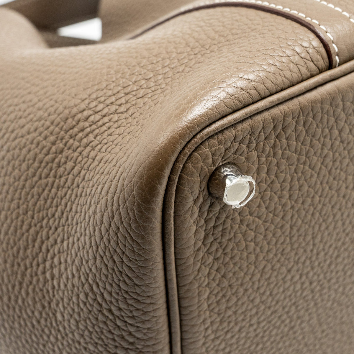 Hermes picotin 18 lock bag clemence Etoupe SHW