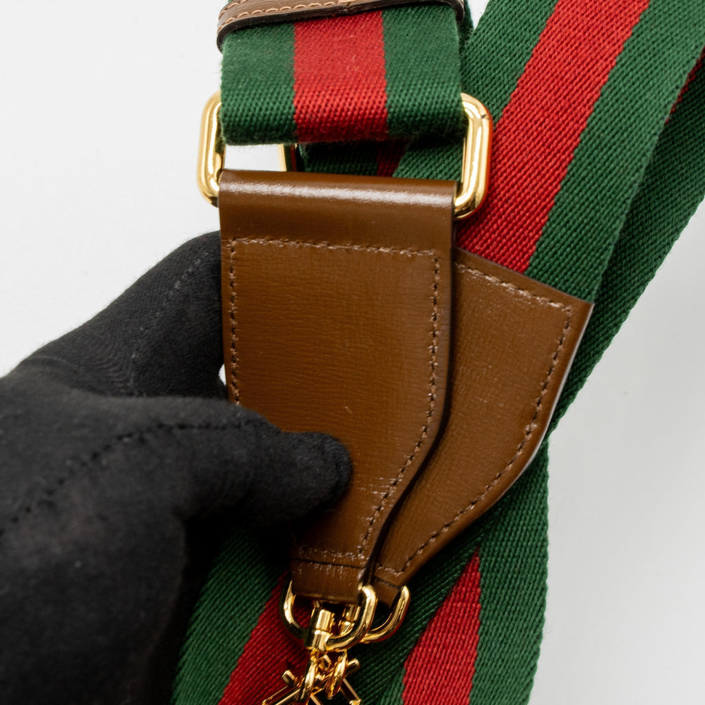 GUCCI HORSEBIT 1955 MINI BAG GG SUPREME CANVAS GHW