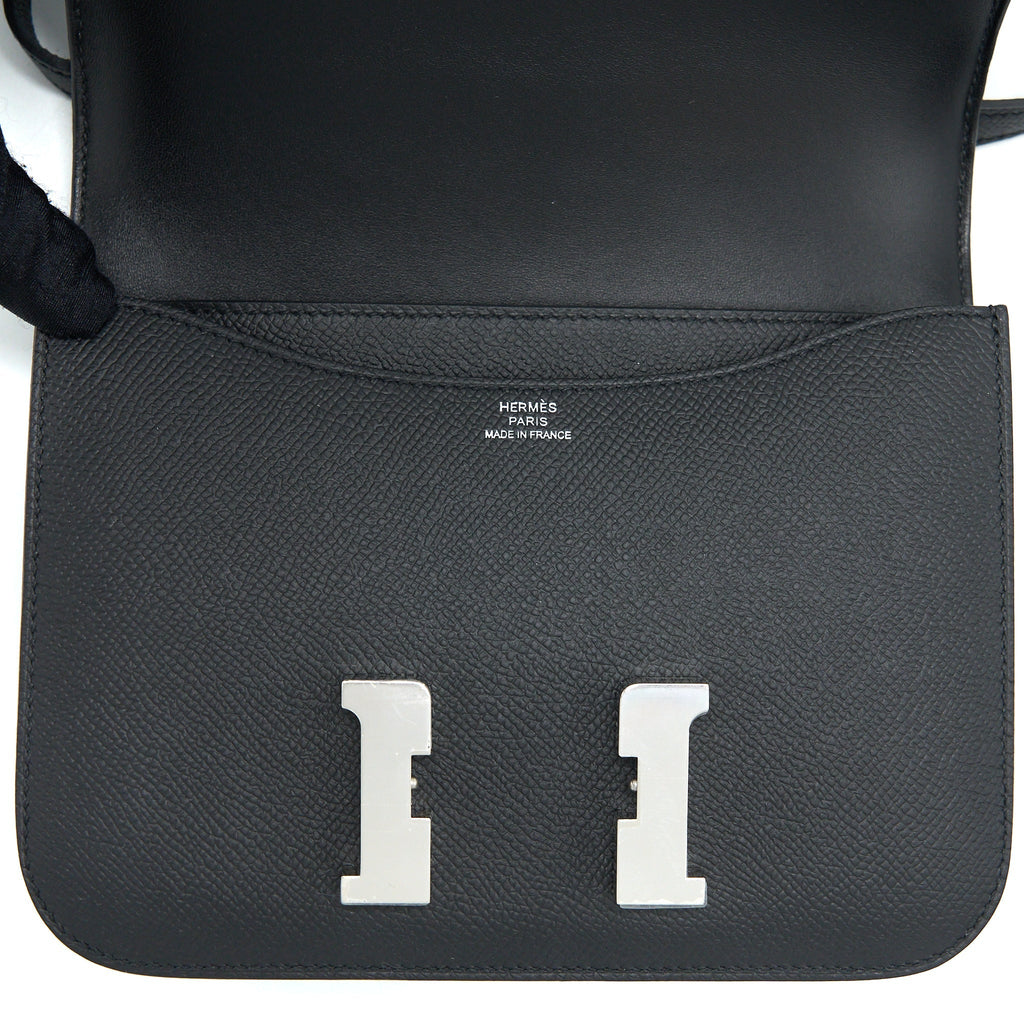 Hermes Mini Constance Epsom Black SHW