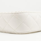 Chanel 25S Clutch with Chain Mesh / Lambskin White LGHW (Microchip)