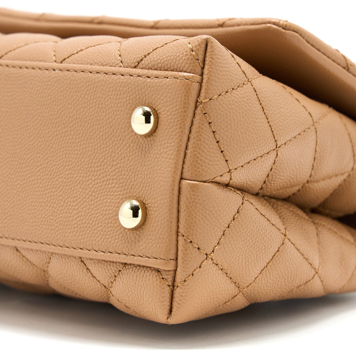 CHANEL SMALL COCO HANDLE CAVIAR BROWN GHW