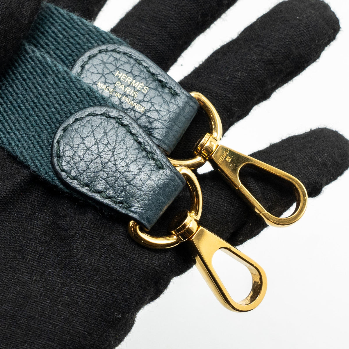 Hermes mini evelyne clemence vert cypres GHW
