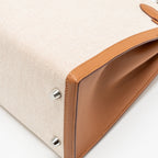 Hermes Kelly 28 Toile H/Swift Ecru/Gold SHW