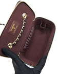 CHANEL 22C LONG VANITY WITH CHAIN CAVIAR BLACK LGHW