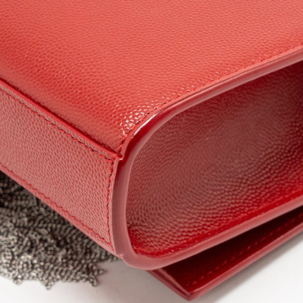 Saint Laurent/YSL Small Tassel Kate Bag Calfskin Red SHW
