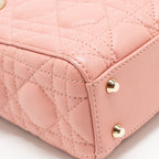 Dior Mini Lady Dior Bag Lambskin Pink LGHW