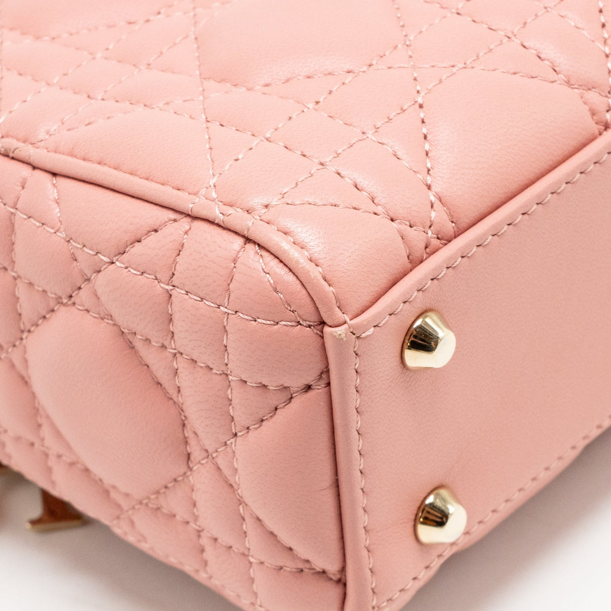 Dior Mini Lady Dior Bag Lambskin Pink LGHW
