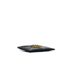 CHANEL 19 CARD HOLDER LAMBSKIN BLACK/PINK GHW (MICROCHIP)