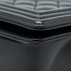 CHANEL MEDIUM BOY BAG LAMBSKIN BLACK RUTHENIUM SHW